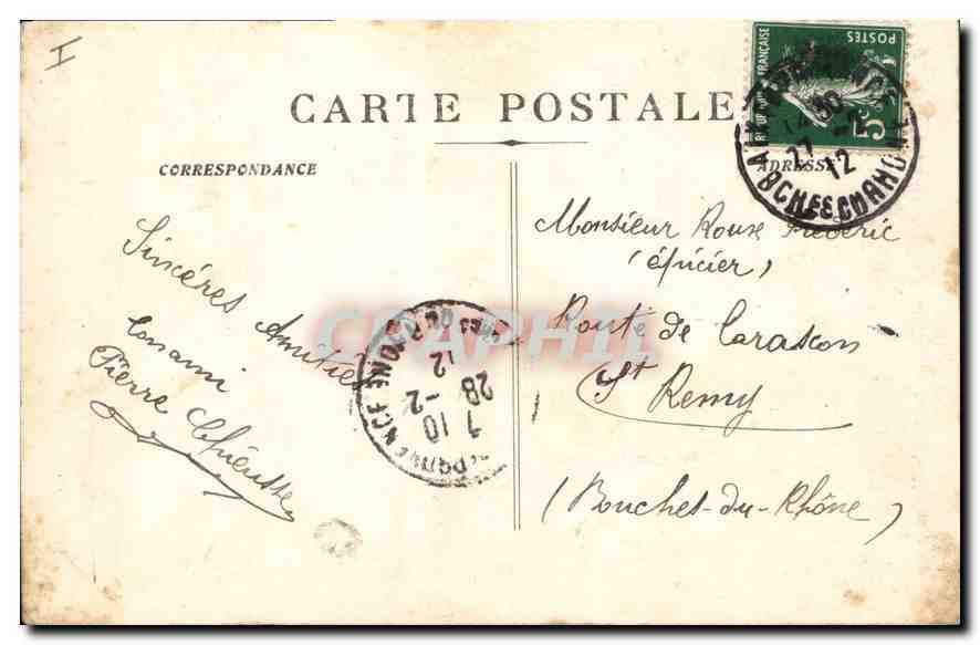 CPA Notre Dame de la Seds d'Aix Autel de la Madone  — Rückseite