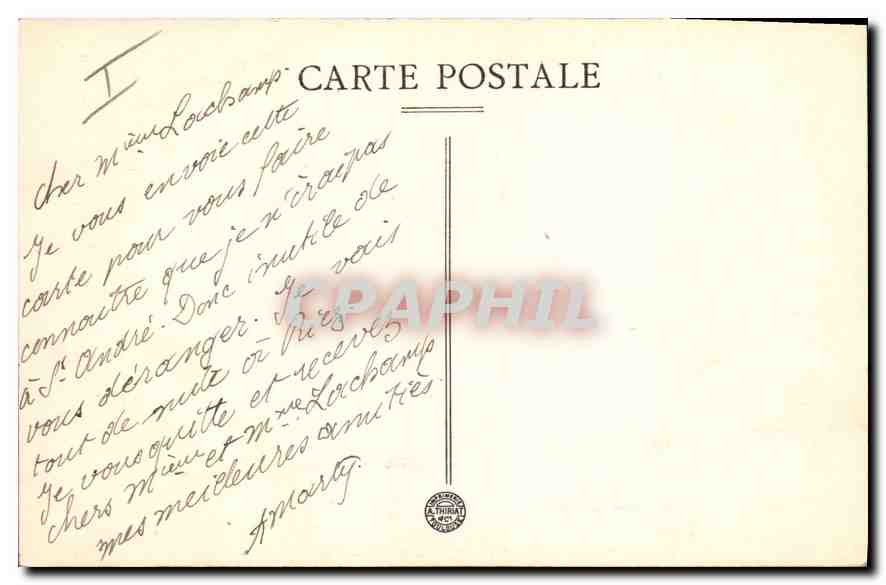 CPA Aix en Provence Ecole Primaire Superieure des Garcons Le Cloitre  — Rückseite