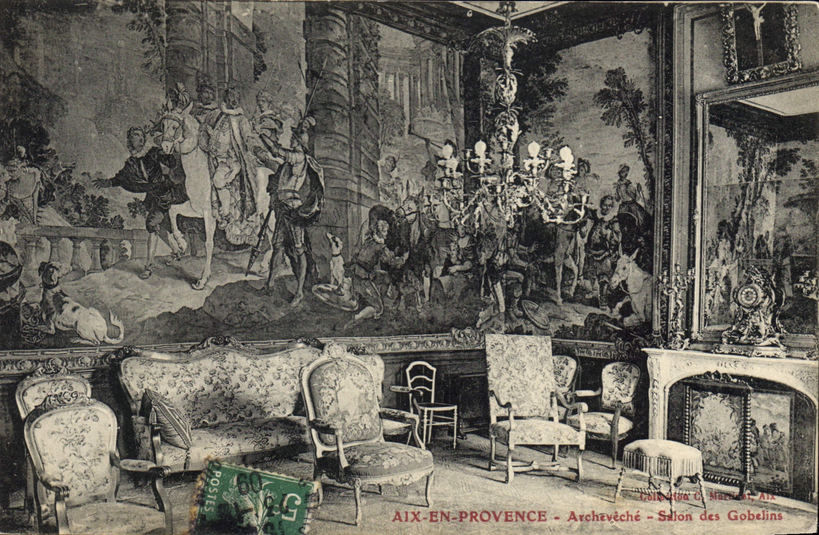 Aix-en-Provence — Erzbischöfliches Schloss — Salon des Gobelins — Collection G. Marchet, Aix