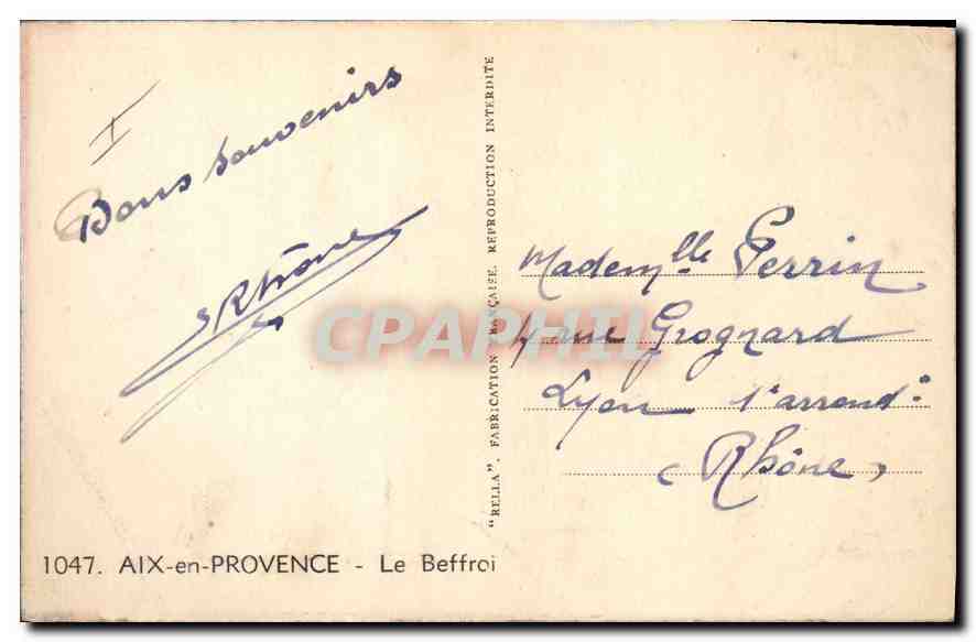 Aix-en-Provence — Le Beffroi — Rella — Rückseite