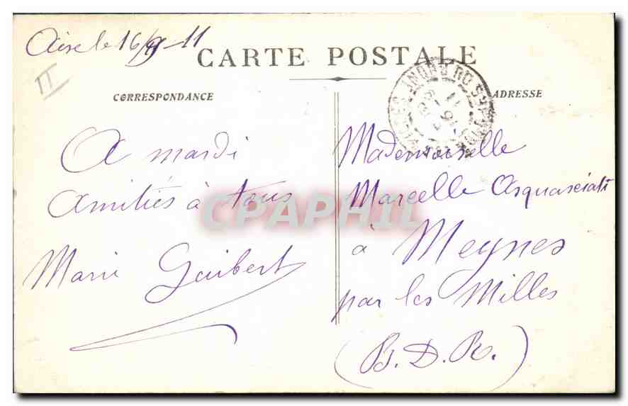 Aix-en-Provence — Erzbischöfliches Palais — Salon des Gobelins — Sammlung C. Martineau — Rückseite