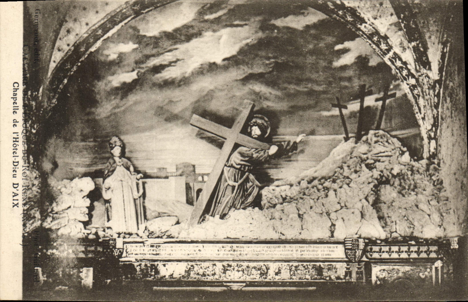 Chapelle de l'Hôtel-Dieu à Daix — scène de la Passion — éditeur C. P. H. G. D. A. X.