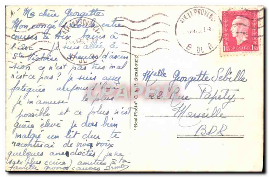 Portail de Saint-Sauveur à Aix-en-Provence — détail du portail gothique du XIVe siècle — éditeur Cap, n°25 — Rückseite