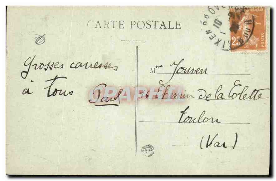 Aix-en-Provence — La Tour de l'Horloge — G. Réllund, n°66 — Rückseite
