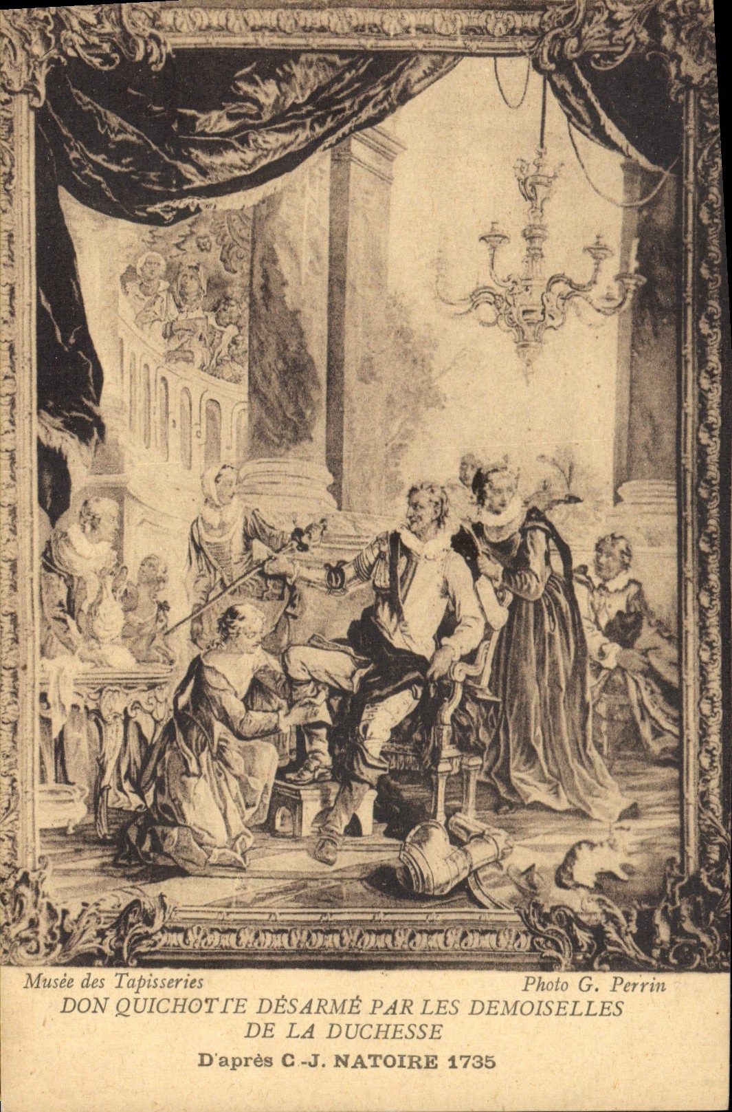 Don Quichotte désarmé par les demoiselles — Musée des Tapisseries — Photo G. Perrin