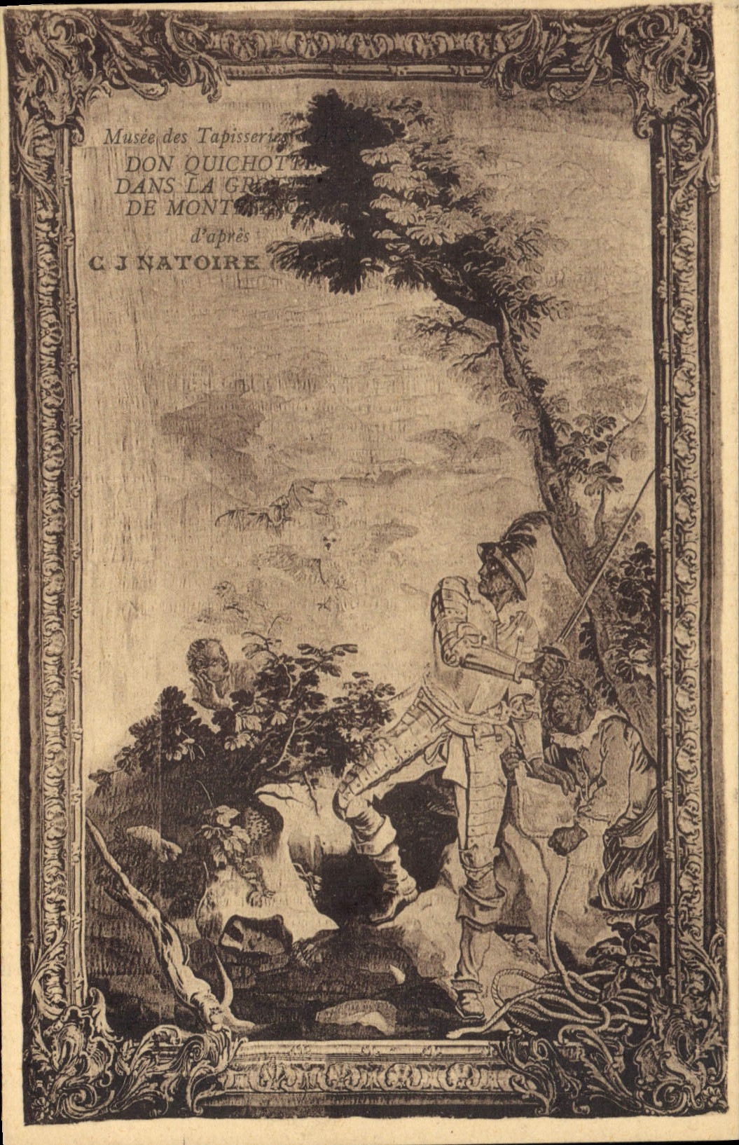 Musée des Tapisseries — Don Quichotte dans la Grotte de Montaigne — d'après C.J. Natoire