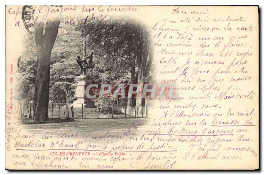 CPA Aix en Provence le jardin Public 