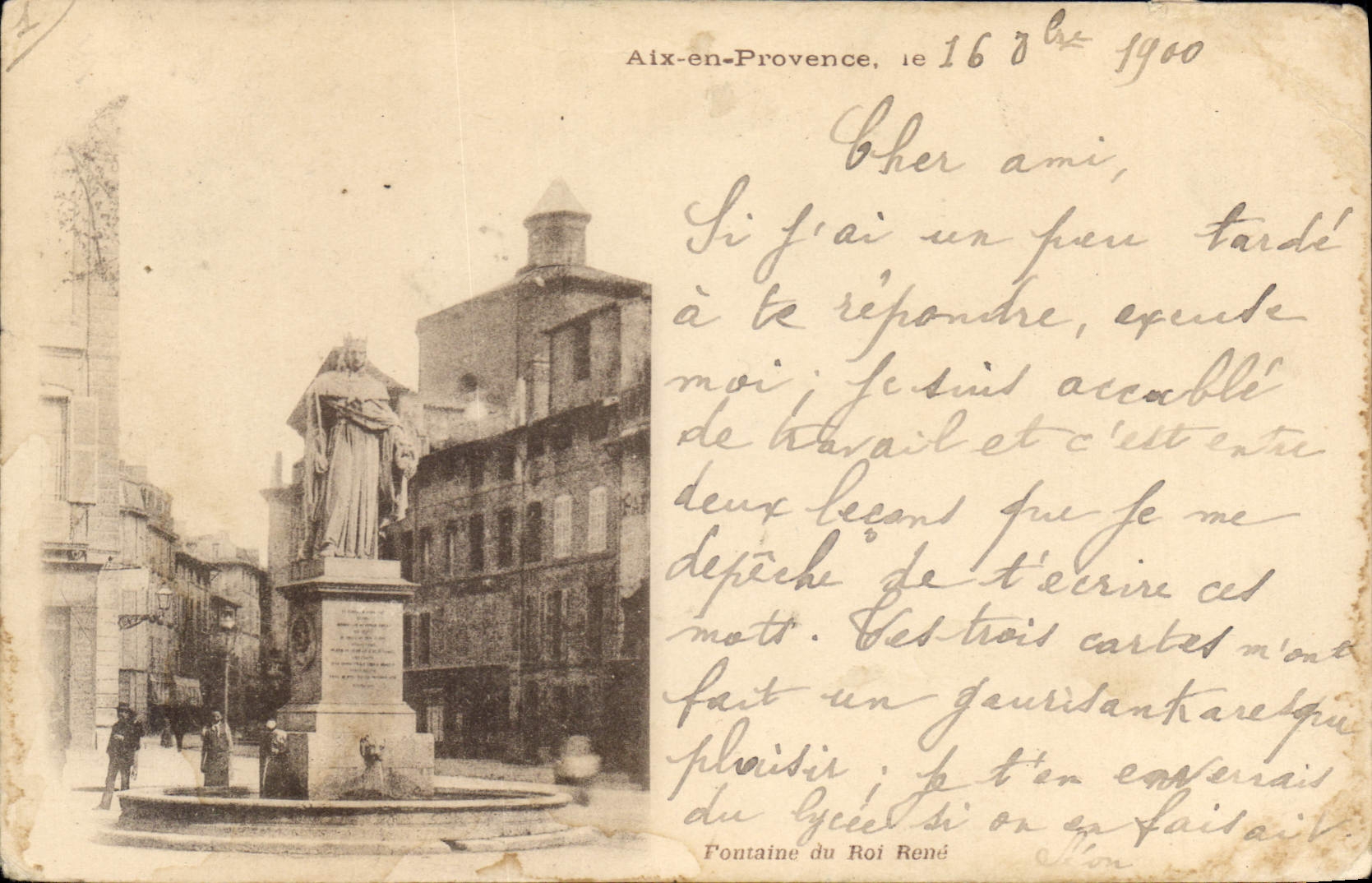 CPA Aix en Provence Fontaine du Roi Rene