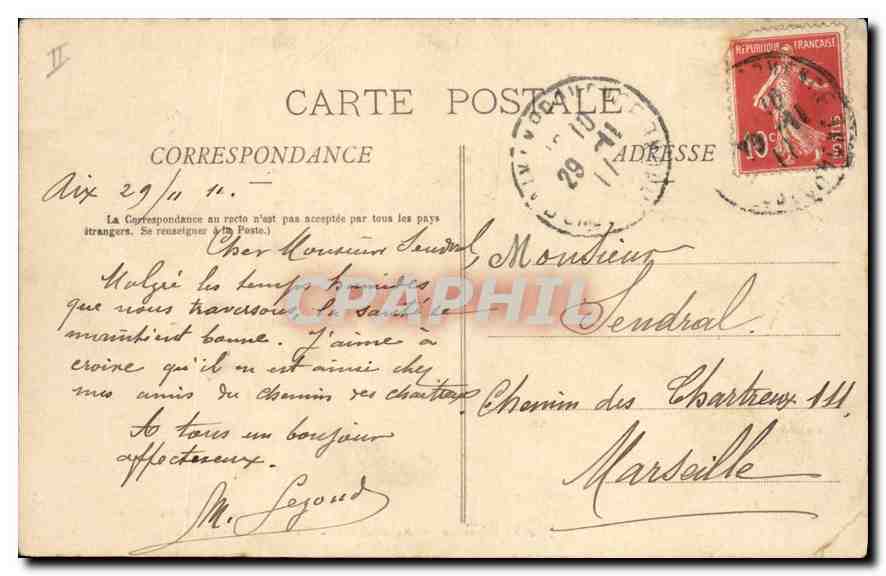 Aix-en-Provence - Erzbistum - Der Gobelins-Saal — Sammlung G. Martinet, Aix — Rückseite