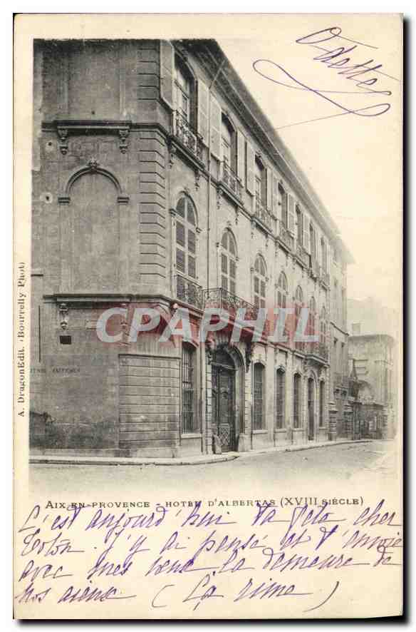 CPA Aix en Provence hotel d'Albertas XVIII siecle 