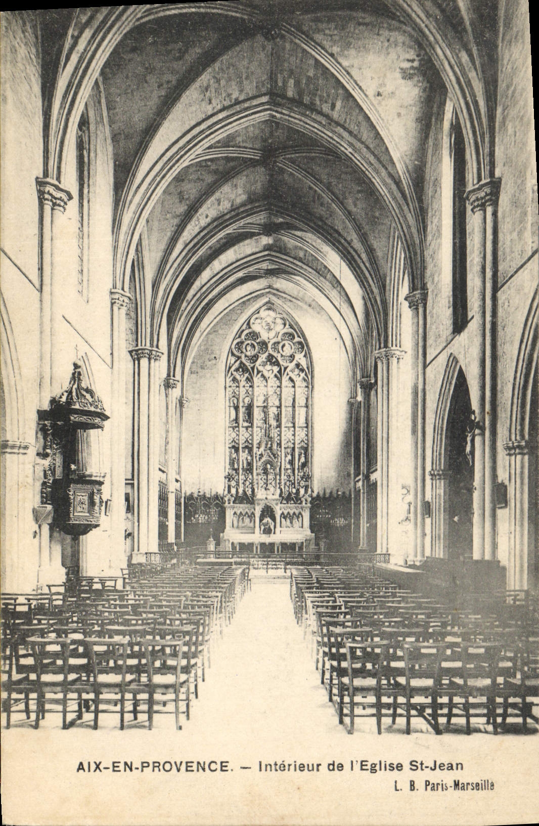 AIX-EN-PROVENCE — Intérieur de l'Église St-Jean — L. B. Paris-Marseille