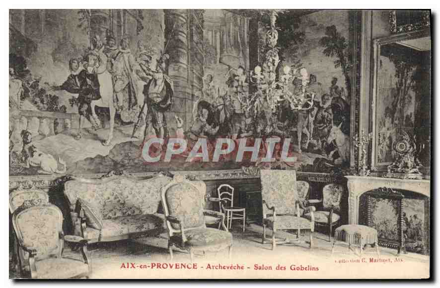 AIX-EN-PROVENCE - Erzbischöfliches Schloss - Salon des Gobelins — Sammlung C. Marinet, Aix