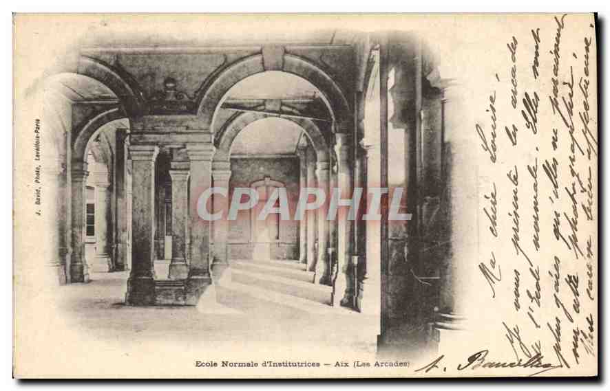 École Normale d'Institutrices — Aix (Les Arcades) — J. David, Lavallois-Pérès
