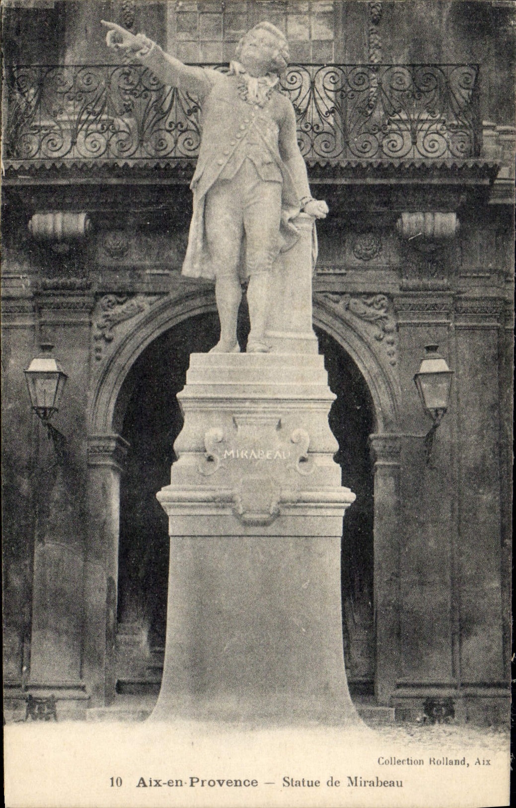 Aix-en-Provence — Statue de Mirabeau — Collection Rolland, Aix