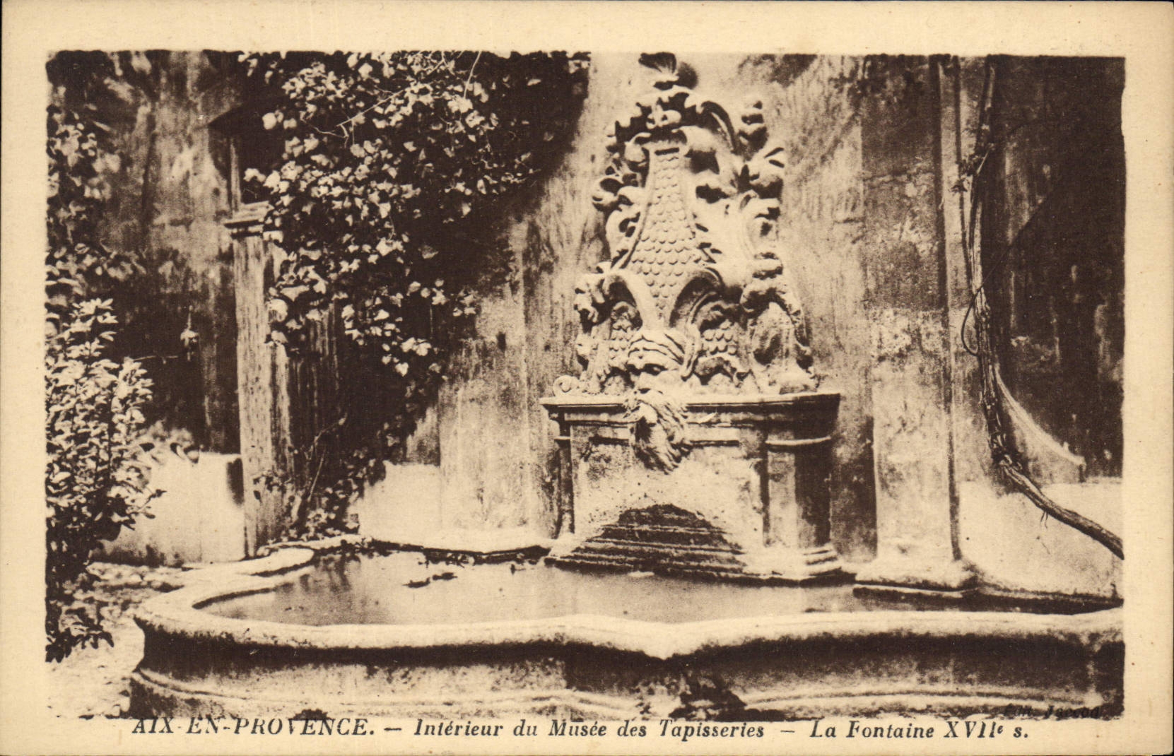 Aix-en-Provence — Innenraum des Tapetenmuseums — La Fontaine 17. Jahrhundert