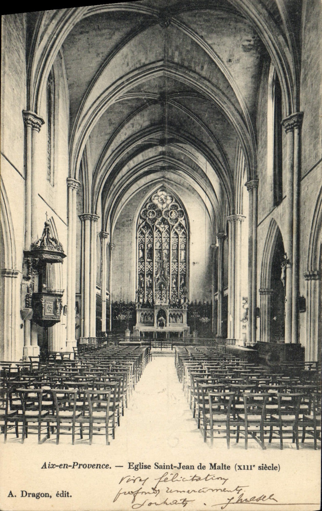 Aix-en-Provence — Église Saint-Jean de Malte (xIIIe siècle) — A. Dragon, édit.