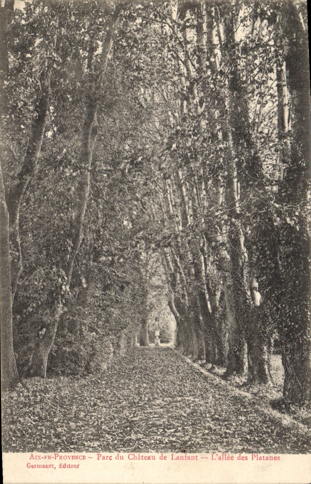 Aix-en-Provence — Parc du Château de Lanfant — L'allée des Platanes — Germanet, Éditeur