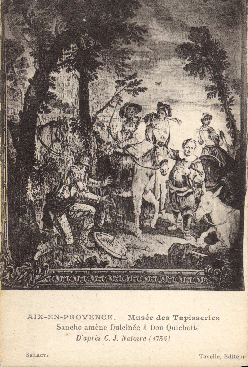 Aix-en-Provence — Museum der Teppiche — Sancho bringt Dulcinée zu Don Quichotte (nach C.J. Natoure, 1755)