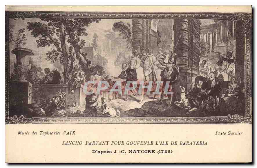 Sancho Partant pour gouverner l'île de Barateria — Musée des Tapisseries d'Aix — Photo Garnier