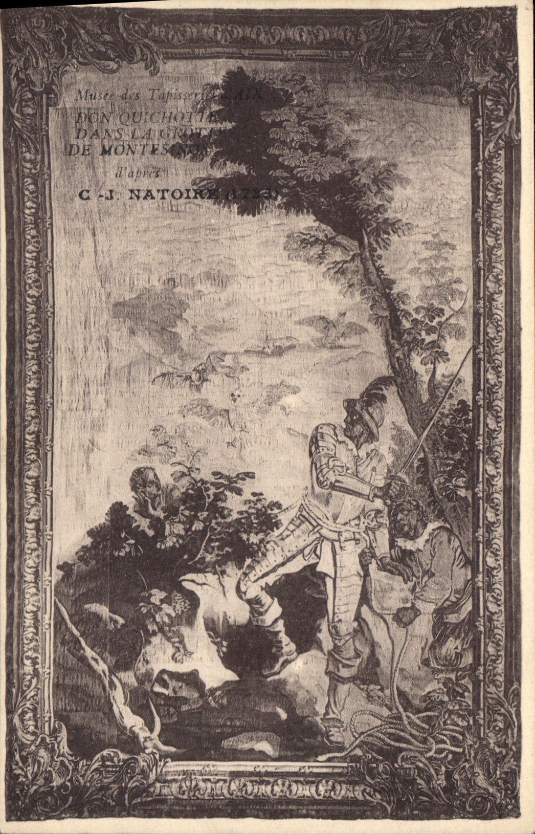 Don Quichotte dans la grotte — Musée des Tapisseries d'Alx — d'après C.-J. Natoire