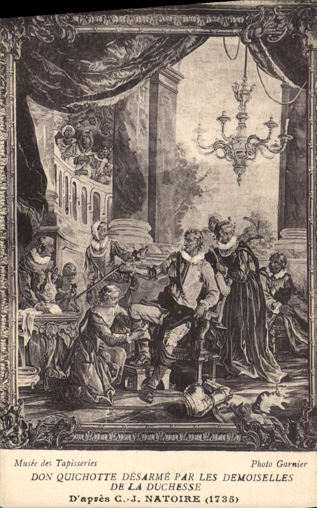 Don Quichotte désarmé par les demoiselles — Musée des Tapisseries — Photo Garnier