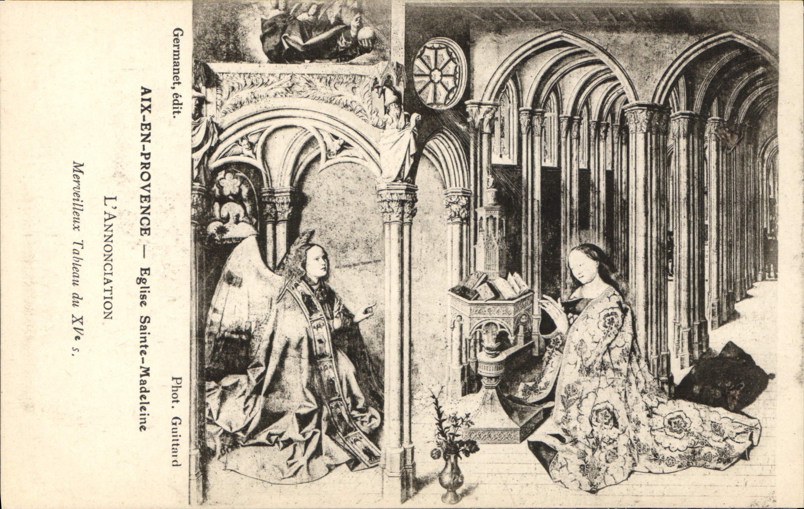 Die Verkündigung — Kirche Sainte-Madeleine — Aix-en-Provence — Gemälde des 15. Jahrhunderts — Germanet, Verlag — Foto von Gatilard