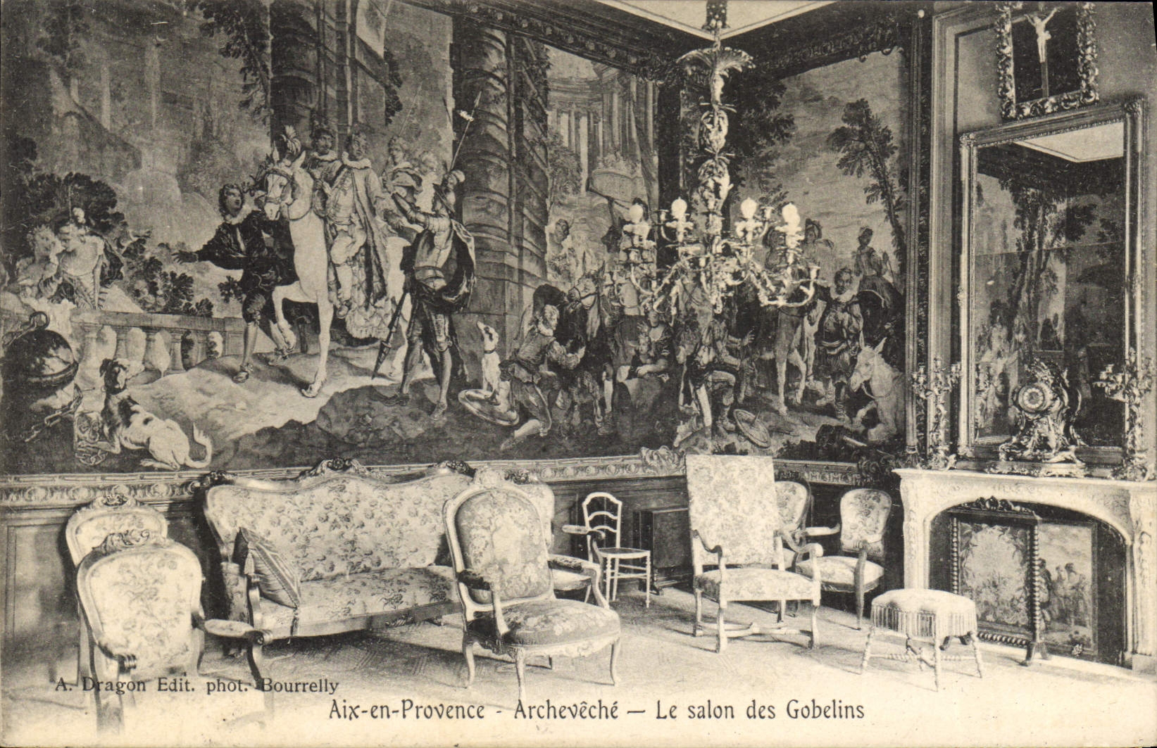 Aix-en-Provence - Archevêché - Le salon des Gobelins — A. Dragon Edit. phot. Bourrelly