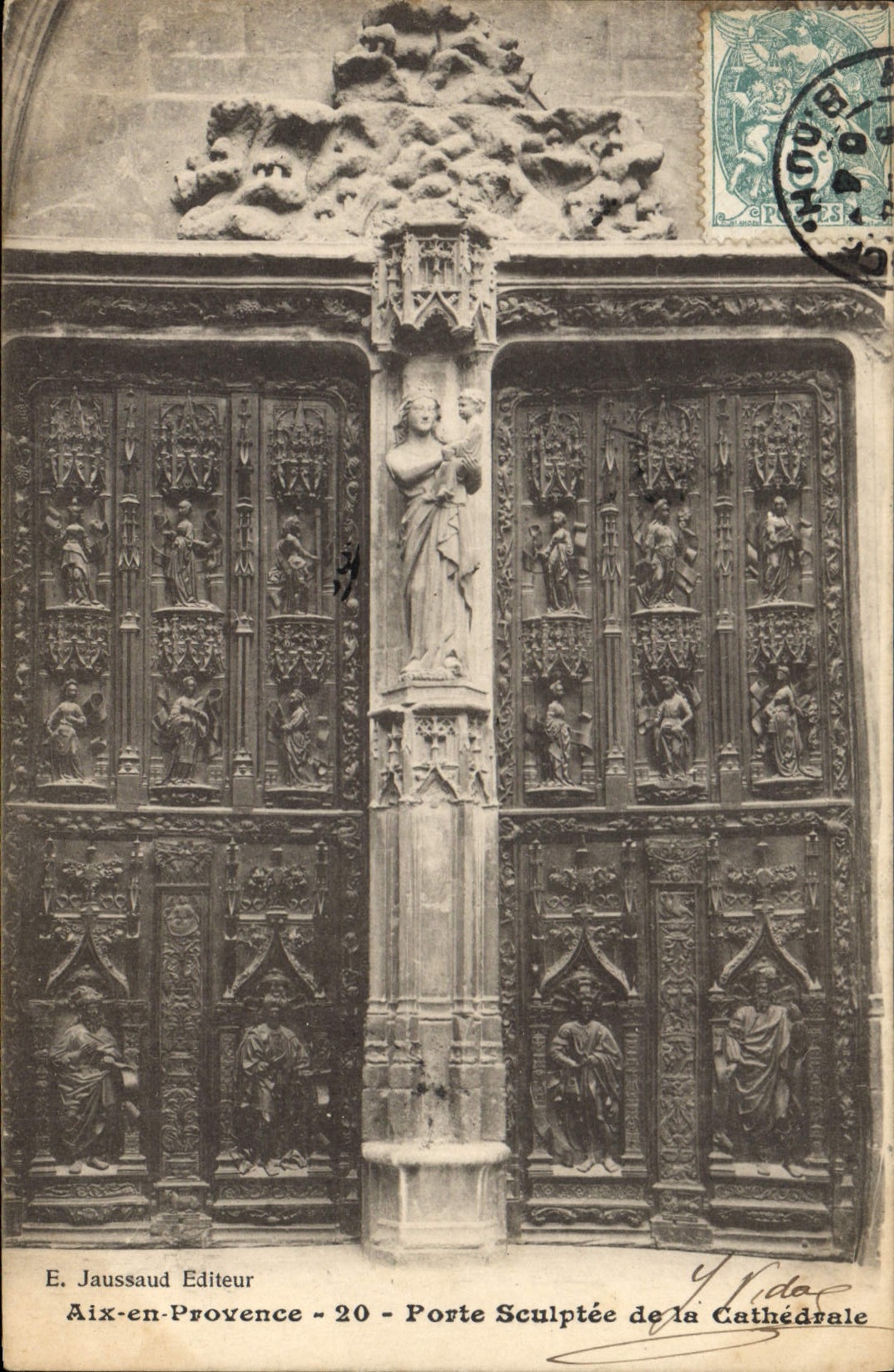 Aix-en-Provence — Porte Sculptée de la Cathédrale — E. Jaussaud Editeur - 20