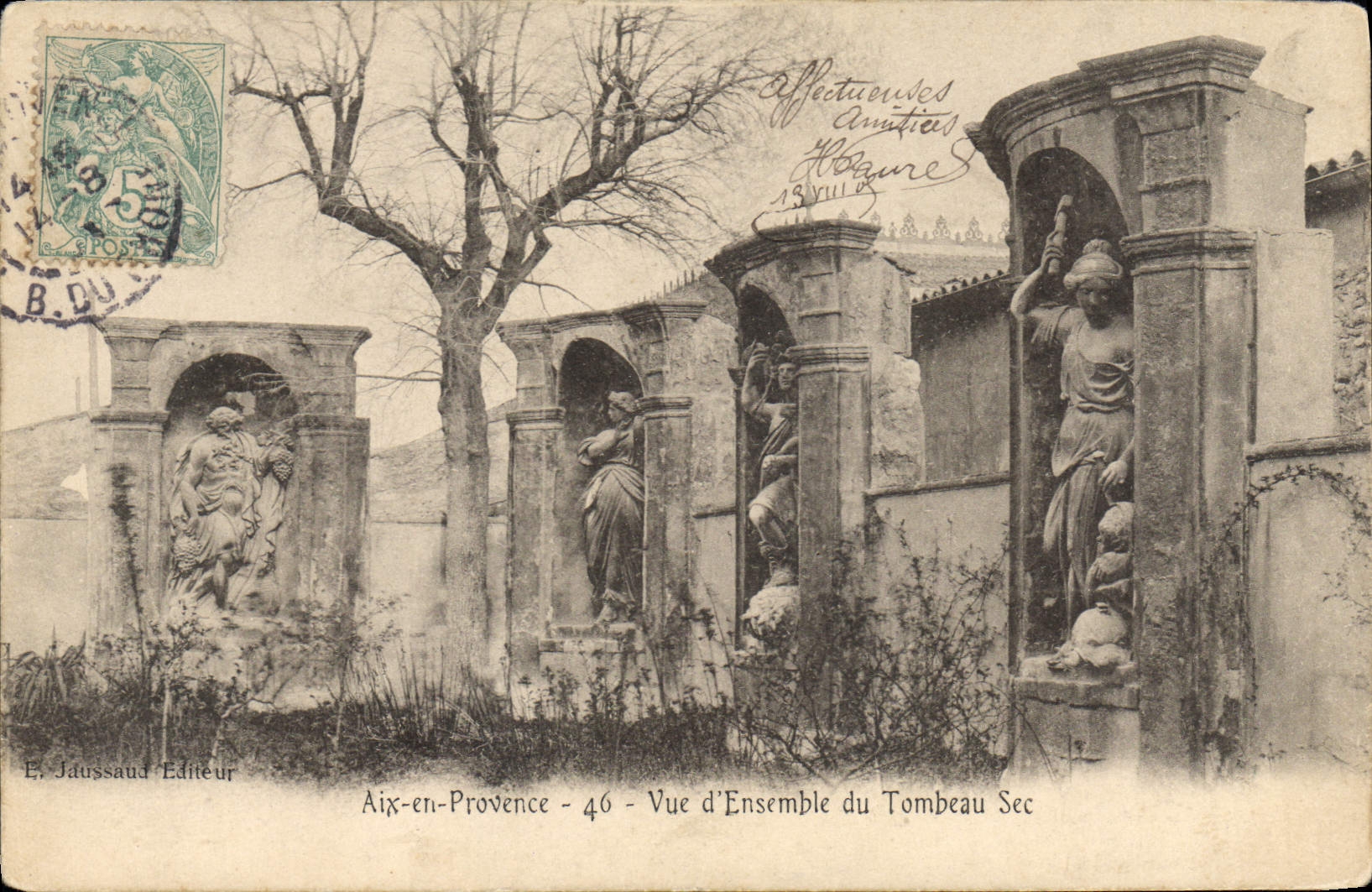 CPA Aix en Provence vue d'ensemble du Tombeau Sec 