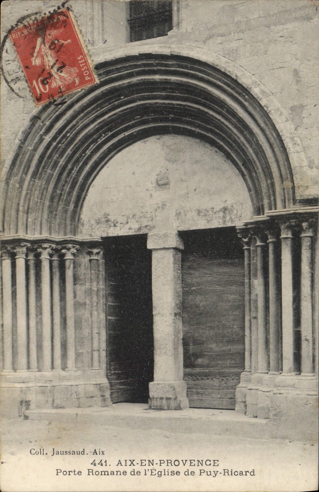 Porte Romane de l'Église de Puy-Ricard — Aix-en-Provence — Coll. Jaussaud, n° 441