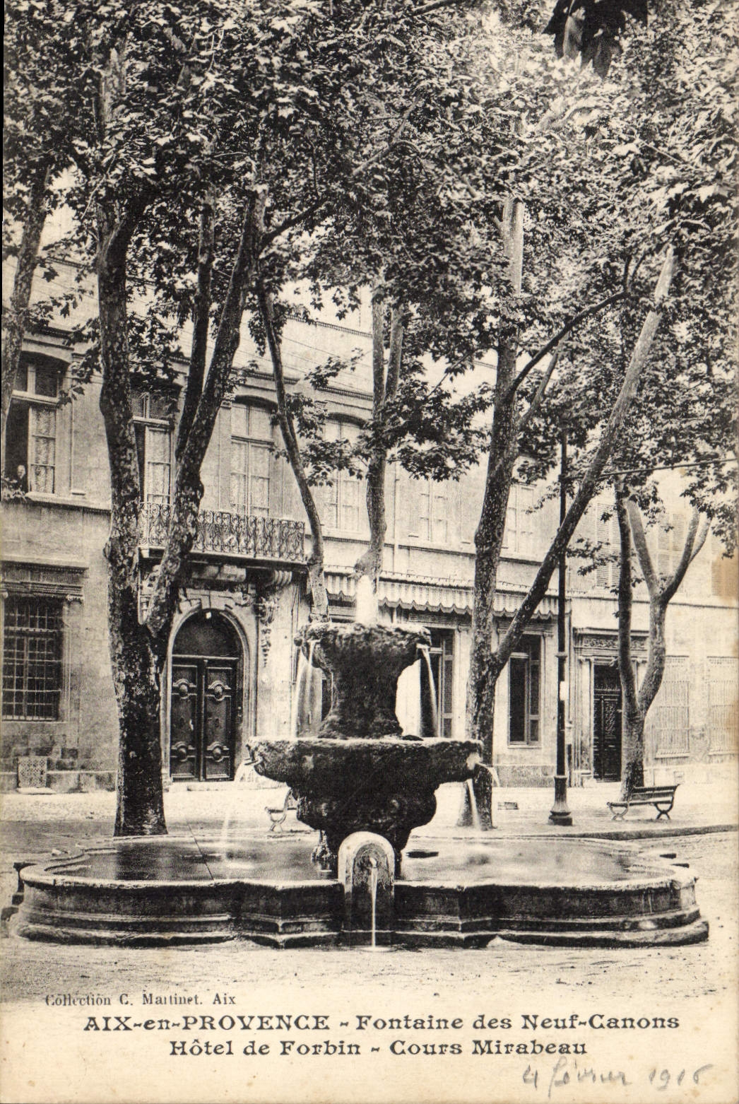 Aix-en-Provence - Fontaine des Neuf-Canons - Hôtel de Forbin - Cours Mirabeau