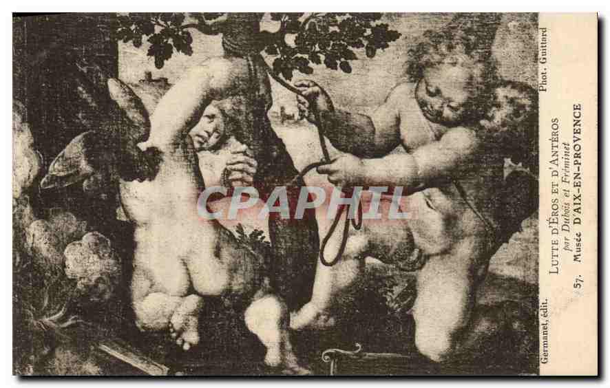 Lutte d'Éros et d'Antéros — par Dujardin Fréminet — Musée d'Aix-en-Provence — édit. Germanet