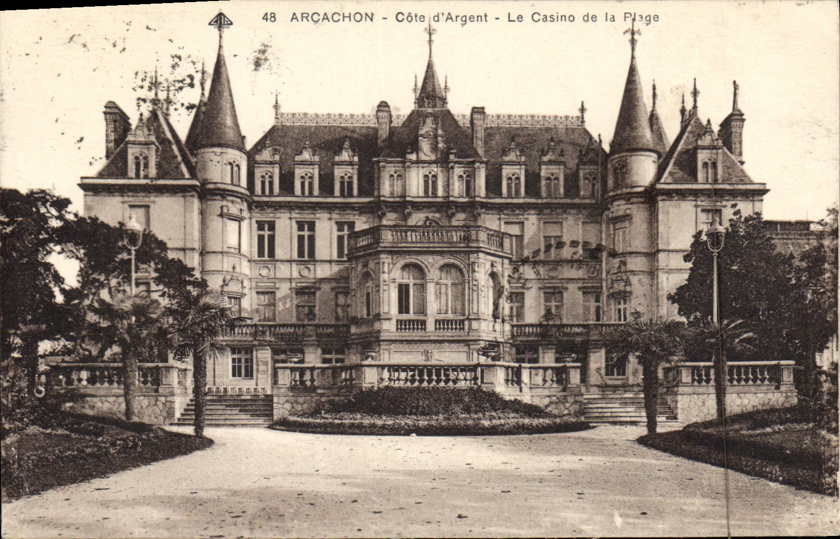 CPA Arcachon Cote d'Argent le Casino de la Plage 