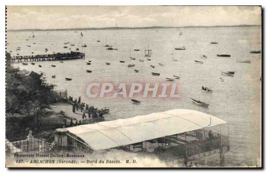 CPA Arcachon Gironde Bord du Bassin 
