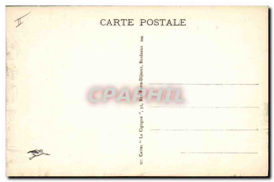CPA Bordeaux la Gare St Jean Depart et l'hotel Terminus Tramway — Verso