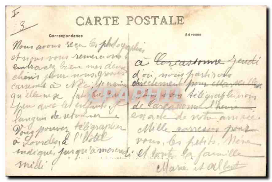 CPA Bordeaux Fontaine des Trois Graces  — Verso