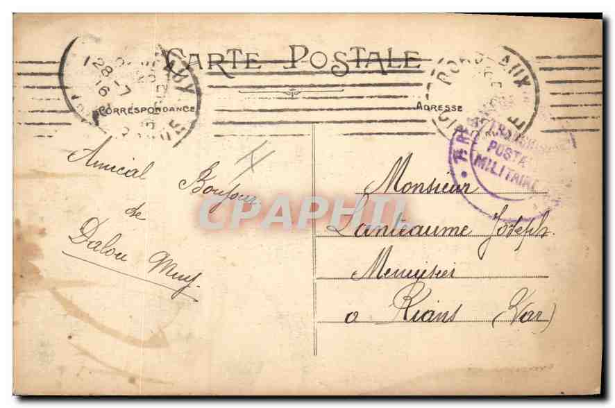 CPA Bordeaux la Grosse cloche  — Verso