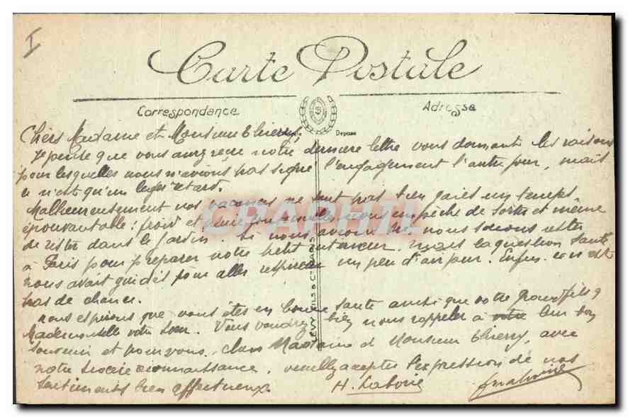 CPA Bordeaux les Allees Damour et l'eglise Saint Seurin  — Verso