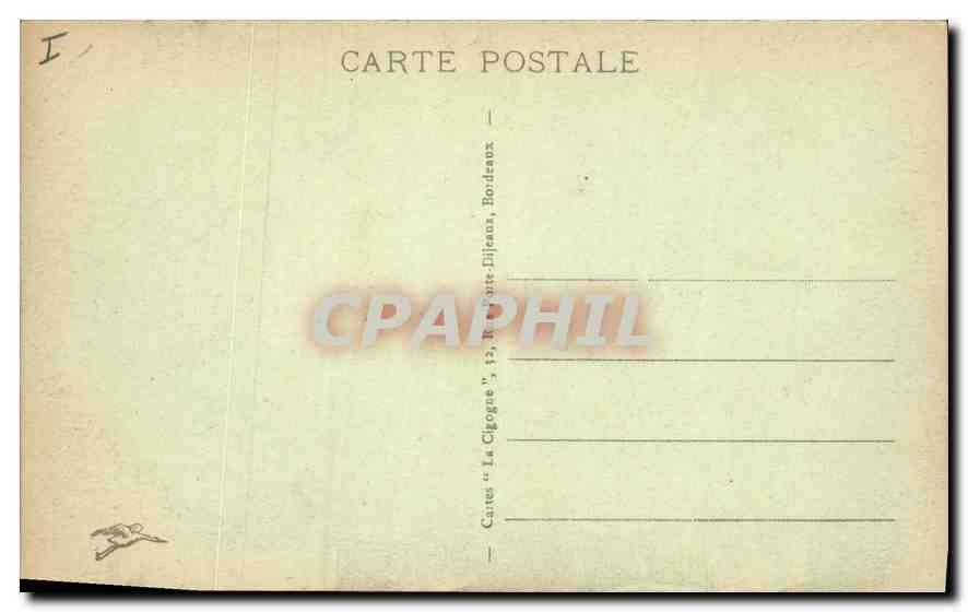Bordeaux - Bahnhof Saint-Jean (Abfahrt) und das Hotel Terminus — Antike Ansichtskarte Nr. 14 — Rückseite
