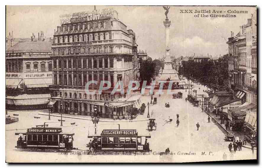 CPA Bordeaux Cours du XXX Juillet Tramway
