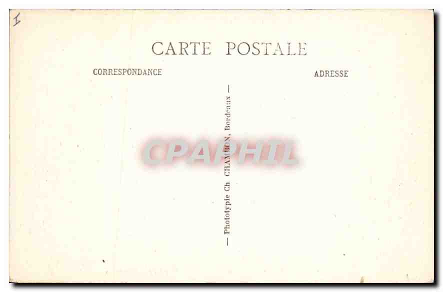 CPA Bordeaux Place de la Comedie et Rue Sainte Catherine  — Verso