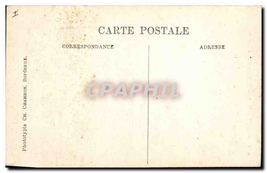 CPA Bordeaux les Ruines du Palais Gallien  — Verso