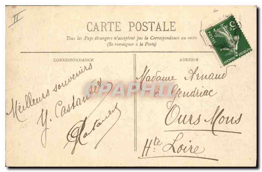 CPA Bordeaux la Place de la Comedie  — Verso
