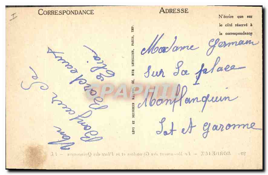 CPA Bordeaux le Monument des Girondins et la place des Quinconces  — Verso