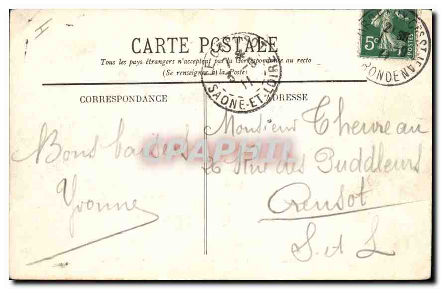 CPA Bordeaux vue generale des Quais  — Verso