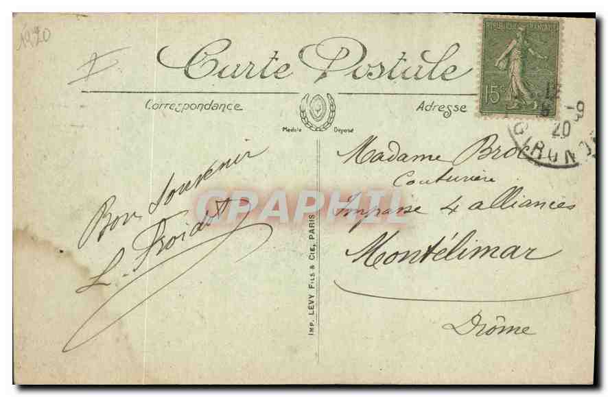 CPA Bordeaux Rue Vital Carles Tramway — Verso