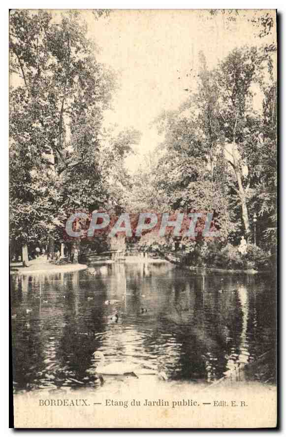 CPA Bordeaux Etang du Jardin Public 
