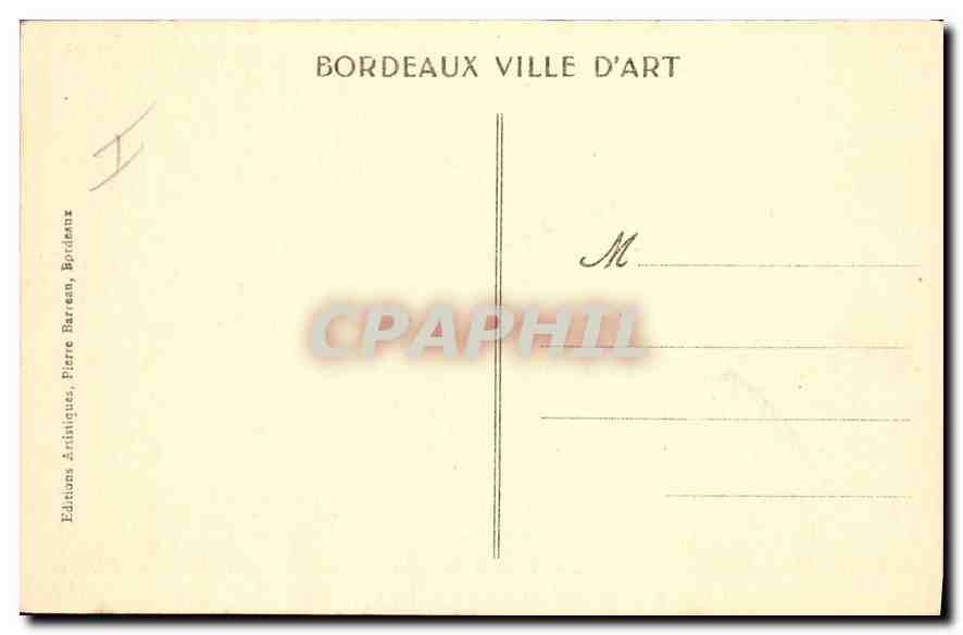 CPA Bordeaux la rade vue prise de l'eglise Sainte Michel  — Verso