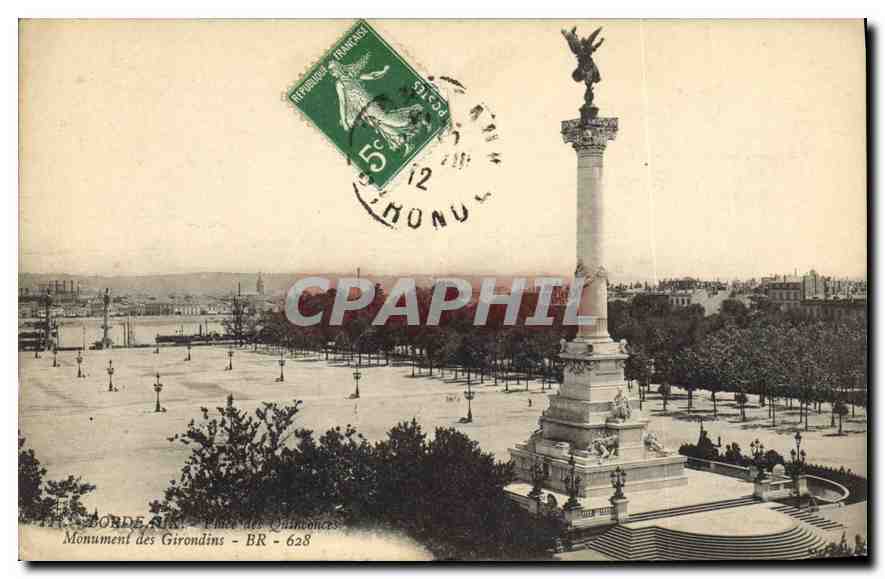 CPA Bordeaux Monument des Girondins 