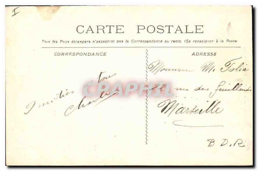 CPA Bordeaux la Tour Pey Berland  — Verso